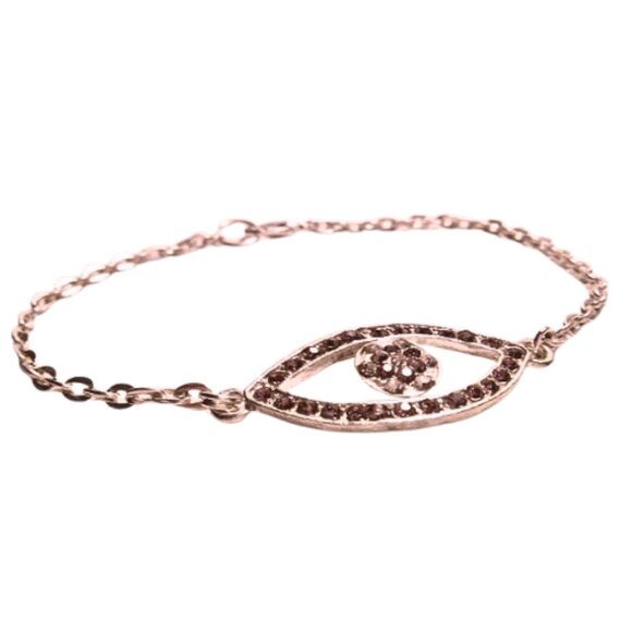 Eye of Horus Blue Crystal Link Bracelet - Picture 9 of 13